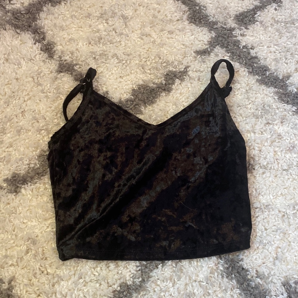 Black tank top Small velvet